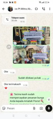 Testimonial Papan Bunga citaman