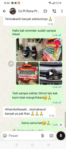 Testimonial Papan Bunga citaman
